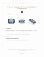 2.15 Ct. Blue Sapphire from Tanzania Appraisal