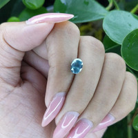 2.09 Ct. Greenish Blue Sapphire from Tanzania Life Style