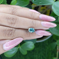 2.09 Ct. Greenish Blue Sapphire from Tanzania Life Style