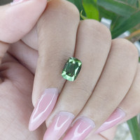 3.55 Ct. Yellowish Green Sapphire from Tanzania Life Style
