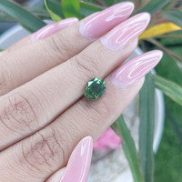 2.08 Ct. Bluish Green Sapphire from Tanzania Life Style