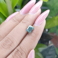 1.55 Ct. Bluish Green Sapphire from Madagascar Life Style