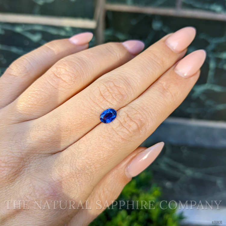0.87 Ct. Blue Sapphire from Ceylon (Sri Lanka)