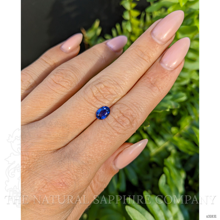 0.87 Ct. Blue Sapphire from Ceylon (Sri Lanka)