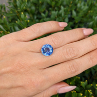 6.68 Ct. Blue Sapphire from Ceylon (Sri Lanka) Life Style