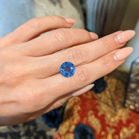 6.68 Ct. Blue Sapphire from Ceylon (Sri Lanka) Life Style