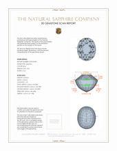 3.04 Ct. Blue Sapphire from Ceylon (Sri Lanka) 3 D Scan Report