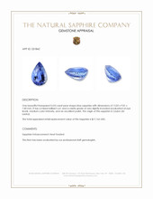 6.03 Ct. Blue Sapphire from Ceylon (Sri Lanka) Appraisal