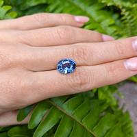 6.02 Ct. Blue Sapphire from Ceylon (Sri Lanka) Life Style