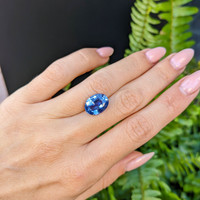 6.02 Ct. Blue Sapphire from Ceylon (Sri Lanka) Life Style