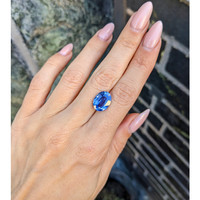 6.02 Ct. Blue Sapphire from Ceylon (Sri Lanka) Life Style