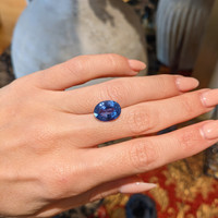 6.02 Ct. Blue Sapphire from Ceylon (Sri Lanka) Life Style