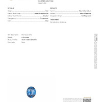 4.54 Ct. Blue Sapphire from Ceylon (Sri Lanka) Scan Report