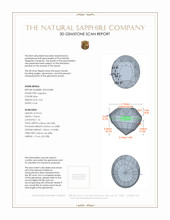 3.56 Ct. Blue Sapphire from Ceylon (Sri Lanka) 3 D Scan Report