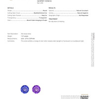 1.21 Ct. Color Change Sapphire from Ceylon (Sri Lanka) Scan Report