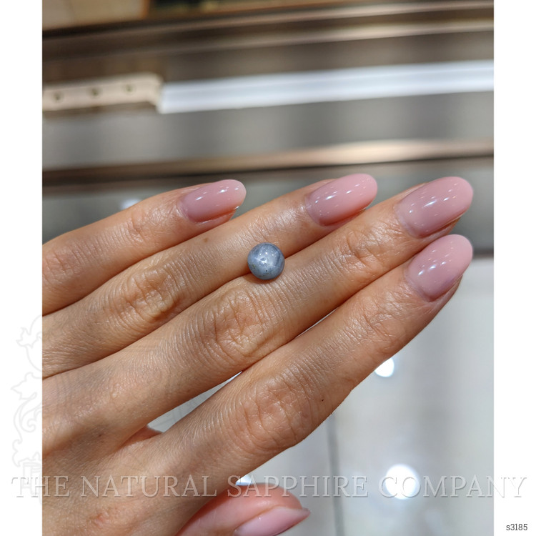 3.24 Ct. Bluish Grey Star Sapphire from Burma (Myanmar)