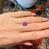 3.02 Ct. Purplish Pink Sapphire from Ceylon (Sri Lanka) Life Style