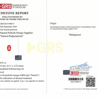 4.01 Ct. Padparadscha Sapphire from Ceylon (Sri Lanka) Scan Report