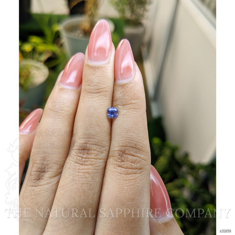 0.59 Ct. Blue Sapphire from Ceylon (Sri Lanka)