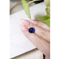 8.19 Ct. Blue Cabochon Sapphire from Ceylon (Sri Lanka) Life Style