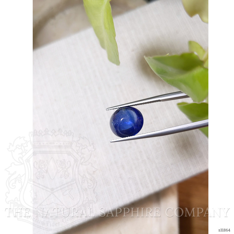 8.19 Ct. Blue Cabochon Sapphire from Ceylon (Sri Lanka)