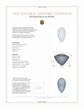 3.75 Ct. Blue Sapphire from Ceylon (Sri Lanka) 3 D Scan Report