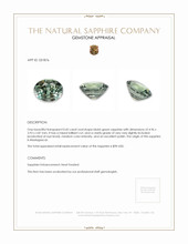 0.45 Ct. Bluish Green Sapphire from Madagascar Appraisal