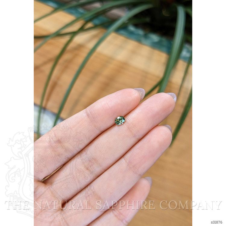 0.45 Ct. Bluish Green Sapphire from Madagascar