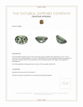 0.43 Ct. Green Sapphire from Madagascar Appraisal