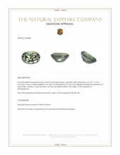 0.43 Ct. Green Sapphire from Madagascar Appraisal