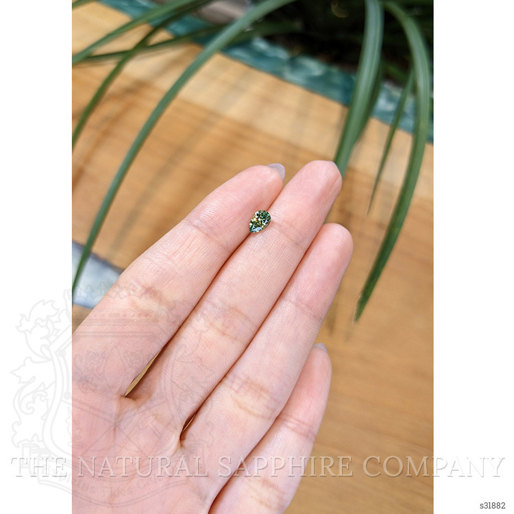 0.68 Ct. Bluish Green Sapphire from Madagascar