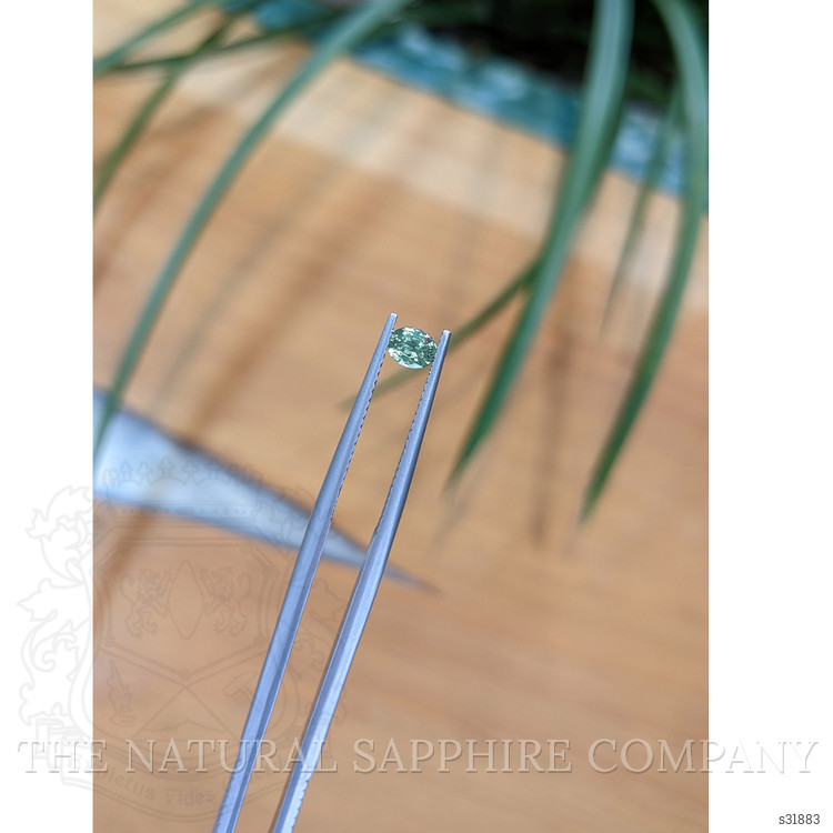 0.36 Ct. Bluish Green Sapphire from Madagascar