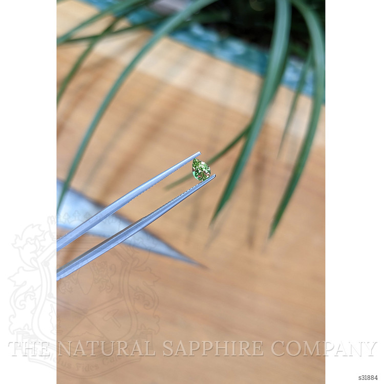 0.51 Ct. Yellowish Green Sapphire from Madagascar