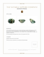 0.68 Ct. Bluish Green Sapphire from Madagascar Appraisal