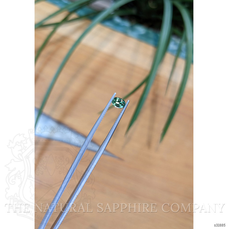 0.68 Ct. Bluish Green Sapphire from Madagascar