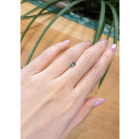 0.68 Ct. Bluish Green Sapphire from Madagascar Life Style