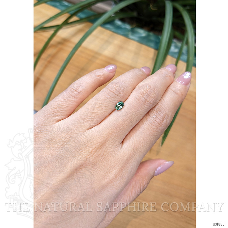 0.68 Ct. Bluish Green Sapphire from Madagascar