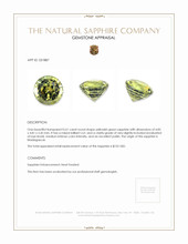 0.61 Ct. Yellowish Green Sapphire from Madagascar Appraisal