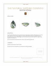 0.50 Ct. Bluish Green Sapphire from Madagascar Appraisal