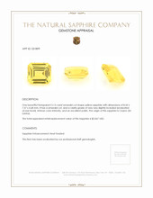 3.13 Ct. Yellow Sapphire from Ceylon (Sri Lanka) Appraisal