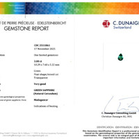 3.00 Ct. Green Sapphire from Madagascar Scan Report