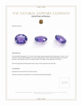 1.06 Ct. Purple Sapphire from Tanzania Appraisal