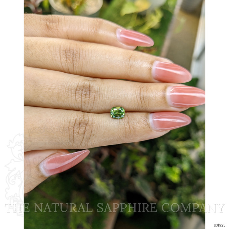1.12 Ct. Yellowish Green Sapphire from Ceylon (Sri Lanka)
