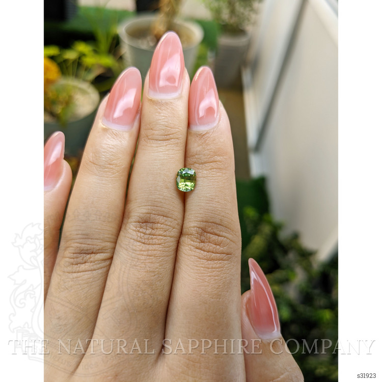 1.12 Ct. Yellowish Green Sapphire from Ceylon (Sri Lanka)