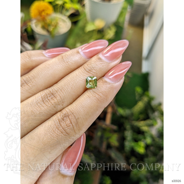 1.16 Ct. Yellowish Green Sapphire from Madagascar