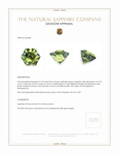 1.45 Ct. Yellowish Green Sapphire from Madagascar Appraisal