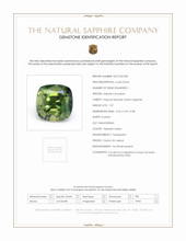 1.07 Ct. Yellowish Green Sapphire from Ceylon (Sri Lanka) Scan Report