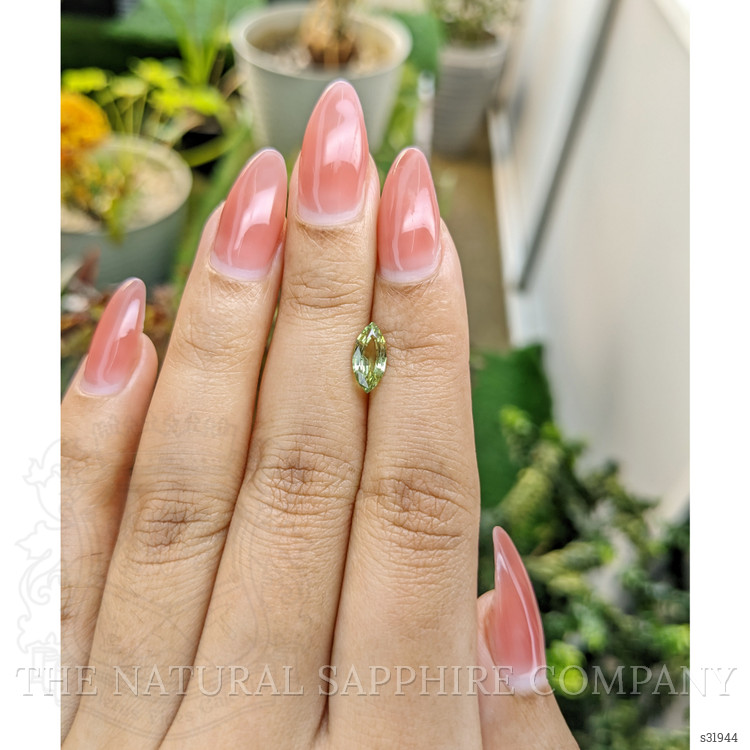 1.12 Ct. Yellowish Green Sapphire from Ceylon (Sri Lanka)