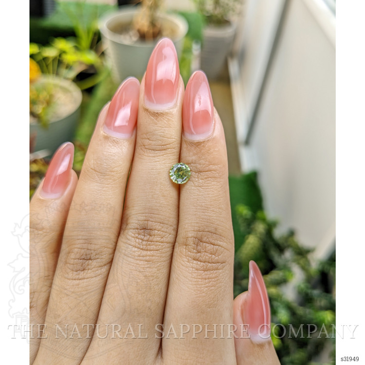 1.04 Ct. Yellowish Green Sapphire from Ceylon (Sri Lanka)