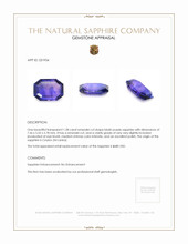1.28 Ct. Bluish Purple Sapphire from Ceylon (Sri Lanka) Appraisal